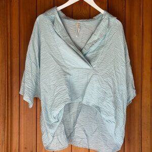 Anthropolgie Blue Crop Top